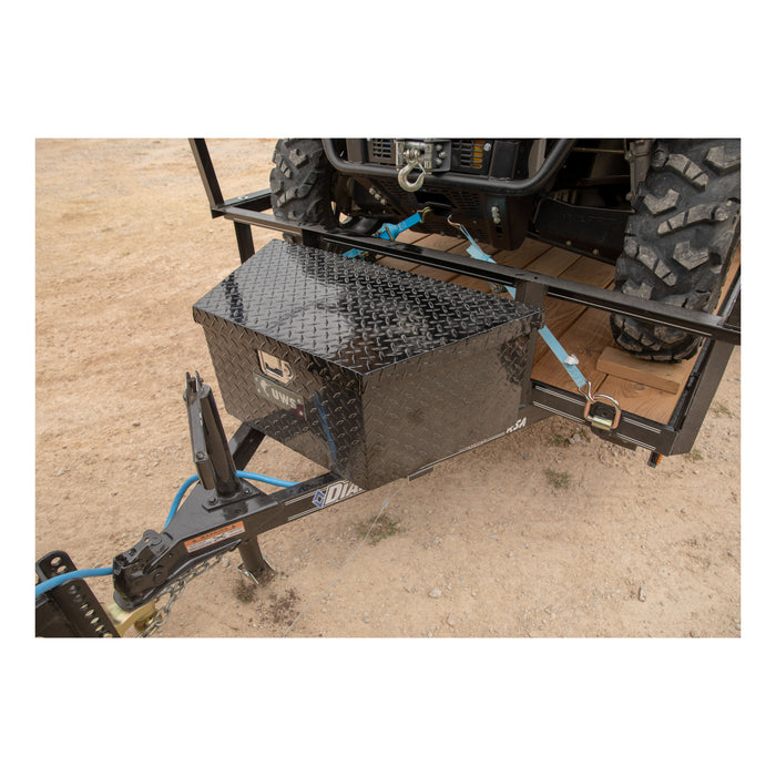 UWS TBV-34-LP-BLK Gloss Black Aluminum 34in. Trailer Tongue Box with Low Profile (LTL Shipping Onl - Truck Part Superstore