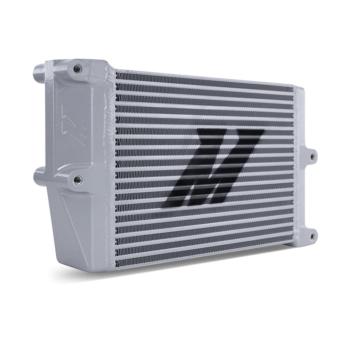 Mishimoto MMOC-OO-10SL Universal Heavy-Duty Bar-and-Plate Oil Cooler, 10in Core, Opposite-Side Outlets - Truck Part Superstore