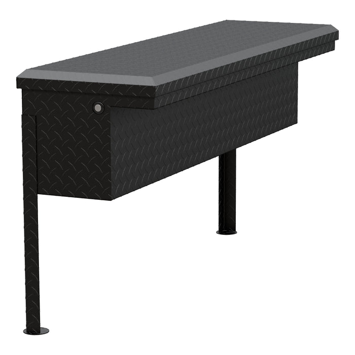 UWS TBSM-48-LP-MB Matte Black Aluminum 48in. Truck Side Tool Box; Low Profile (LTL Shipping Only) - Truck Part Superstore