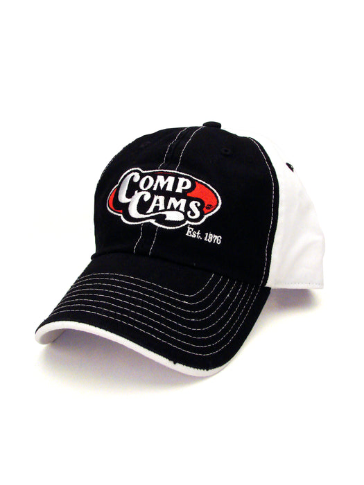 COMP Cams C1021 This black and white baseball hat features our retro COMP Cams logo. - Truck Part Superstore