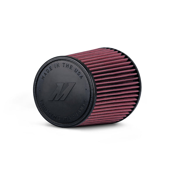 Mishimoto MMAF-3508 Mishimoto Performance Air Filter, 3.5in Inlet, 8in Filter Length, Red - Truck Part Superstore