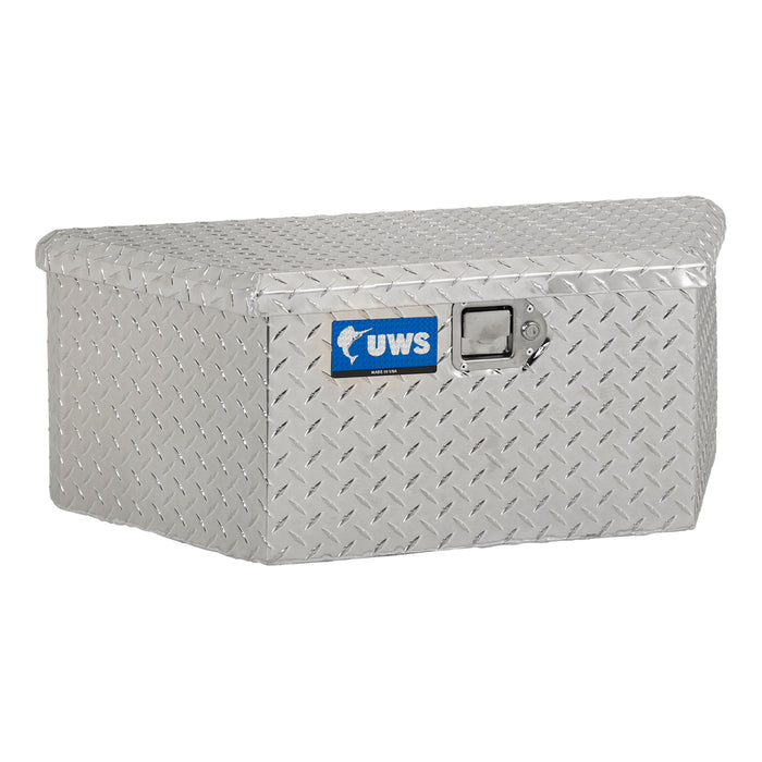 UWS EC20411 Bright Aluminum 34in. Trailer Tongue Box with Low Profile (Heavy Packaging) - Truck Part Superstore