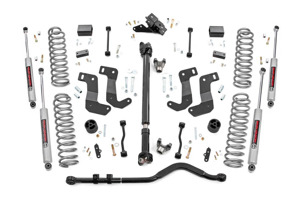 Rough Country 65431 3.5 Inch Jeep Suspension Lift Kit Premium N3 Shocks Stage 2 Coils & Control Arm Drop 18-20 Wrangler JL Unlimited Rough Country - Truck Part Superstore