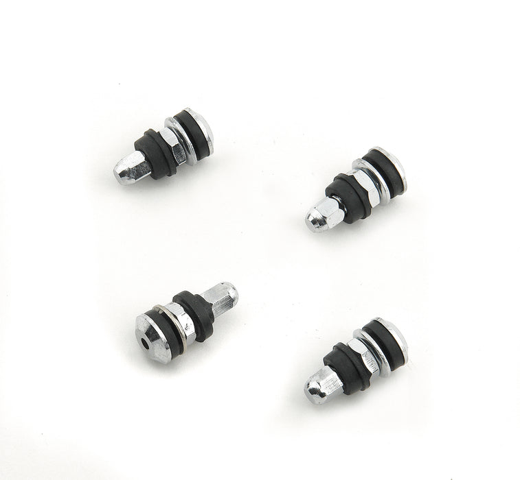 Mr Gasket 1957MRG Straight Chrome Tire Valve Stems; Short Screw-On Mount; 4 pc.; - Truck Part Superstore