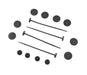 Mr Gasket 1994MRG Replacement Fan Mounting Kit; Universal; Fits Most Electric Fans; 4 Pack; - Truck Part Superstore