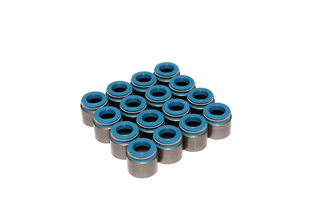 COMP Cams 521-16 Set of 16 Metal Body Viton Valve Seals for .500" Guide Size, 3/8" Valve Stem - Truck Part Superstore
