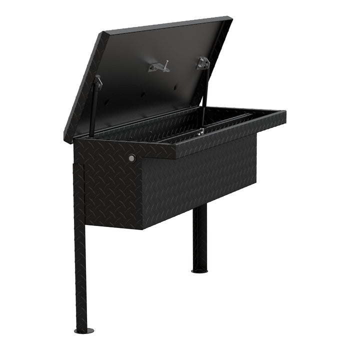 UWS TBSM-36-LP-MB Matte Black Aluminum 36in. Truck Side Tool Box; Low Profile (LTL Shipping Only) - Truck Part Superstore