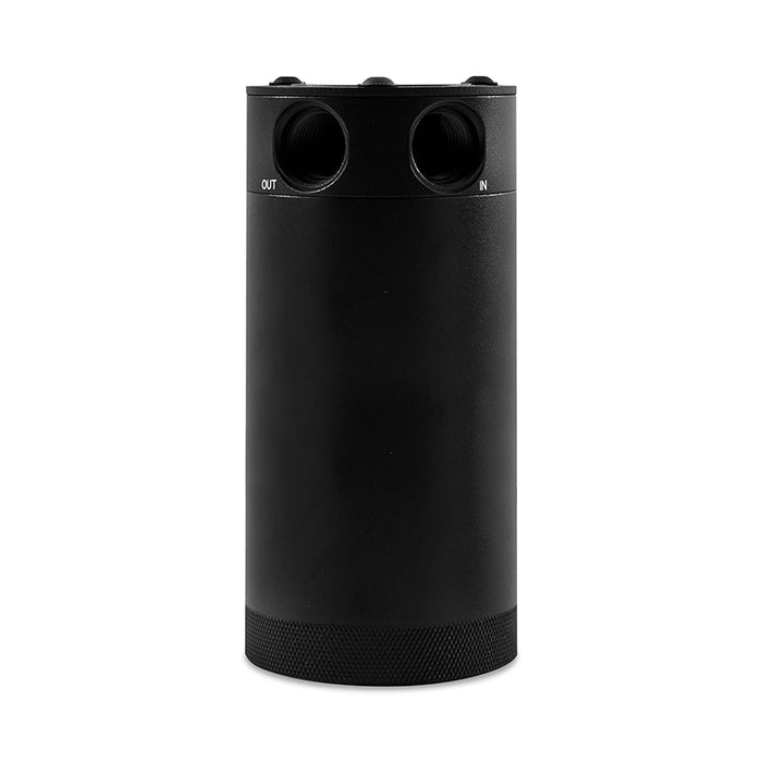 Mishimoto MMBCC-CBTWO-XLBK Mishimoto XL Compact Baffled Oil Catch Can, 2-Port - Truck Part Superstore