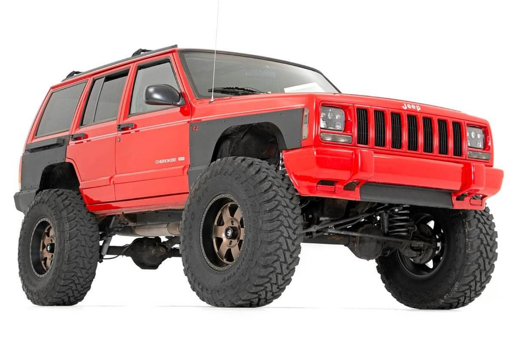 Rough Country 10581 Jeep Front & Rear Upper and Lower Quarter Panel Armor-97-01 Cherokee XJ Rough Country - Truck Part Superstore