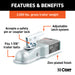 CURT 25131 1-7/8in. Straight-Tongue Coupler with Posi-Lock (3in. Channel; 2;000 lbs; Zinc) - Truck Part Superstore