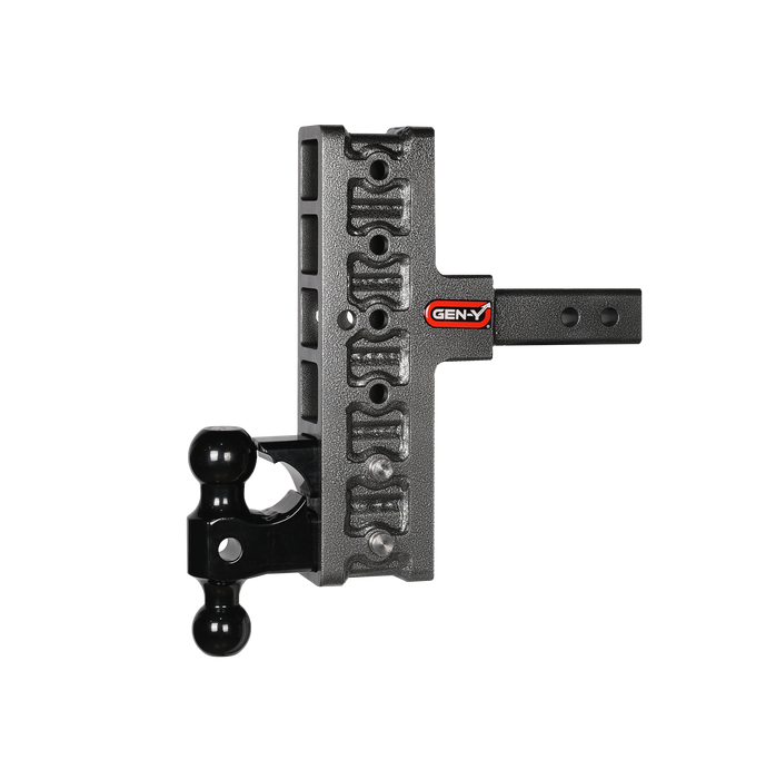 GEN-Y Hitch GH-226 MEGA-DUTY 2" Shank 7.5" Offset Drop 2K TW 16K Hitch with Dual-Ball & Pintle Lock - Truck Part Superstore
