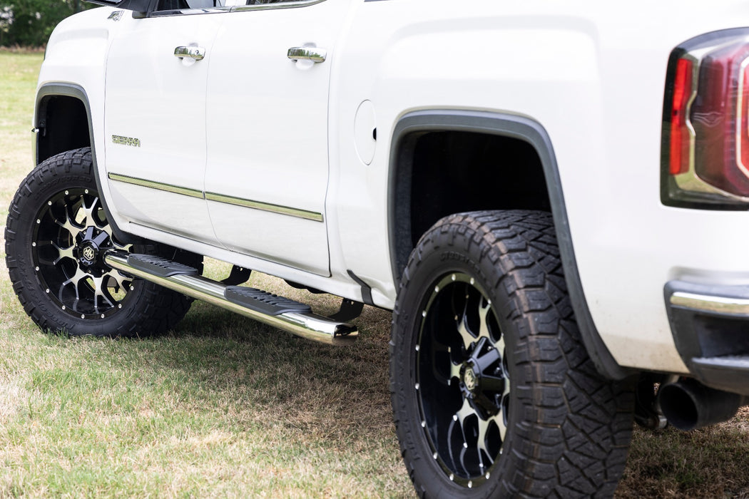 Rough Country 21001S GM Stainless Steel Oval Nerf Step Bars 07-18 GM 1500 / 07-19 2500HD/3500 HD / 19 Classic Crew Cab Rough Country - Truck Part Superstore