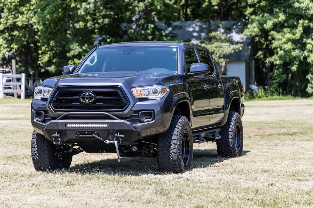Rough Country 10724 Front Bumper Hybrid Winch Mount Only with 20 Inch DRL LED Light Bar 16-22 Toyota Tacoma Rough Country - Truck Part Superstore