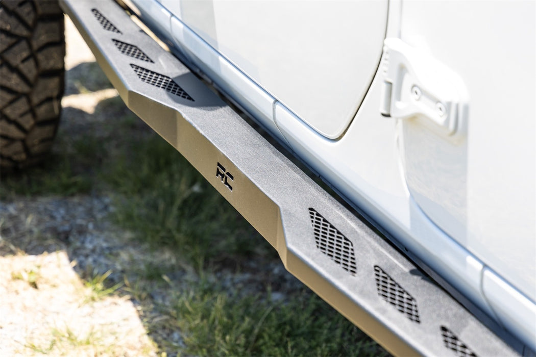 Rough Country 90801 Rock Sliders Heavy Duty 4-Door 18-22 Jeep Wrangler JL 4WD Rough Country - Truck Part Superstore