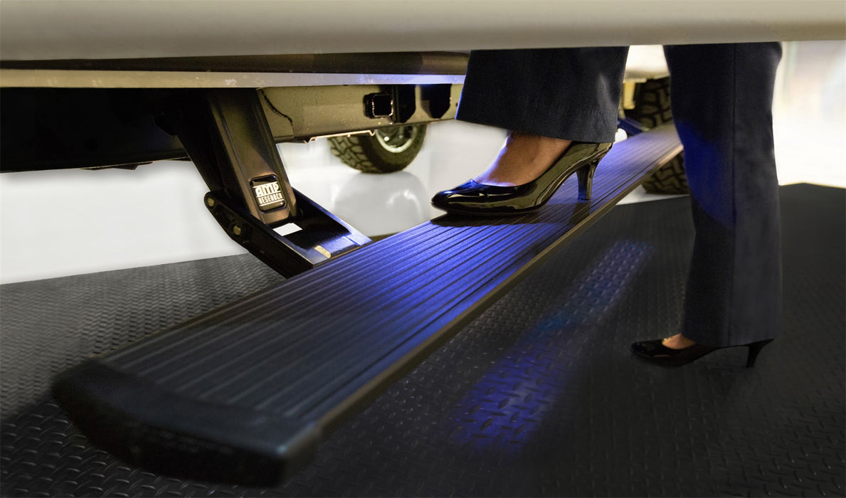 AMP Research 76236-01A PowerStep™ Plug-N-Play System; Incl. OEM Style Illumination; Black; - Truck Part Superstore