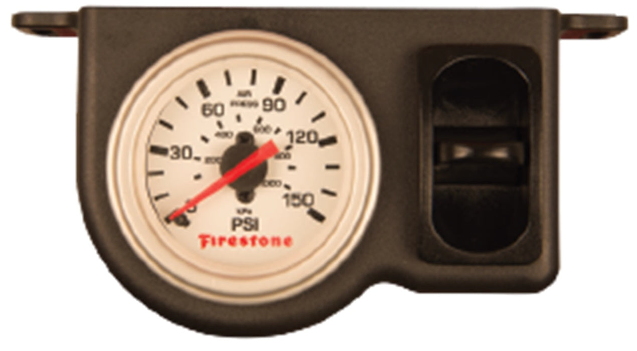 Firestone Ride-Rite 2572 Pressure Gauge; Single; White; Plastic; Electric Gauge; - Truck Part Superstore