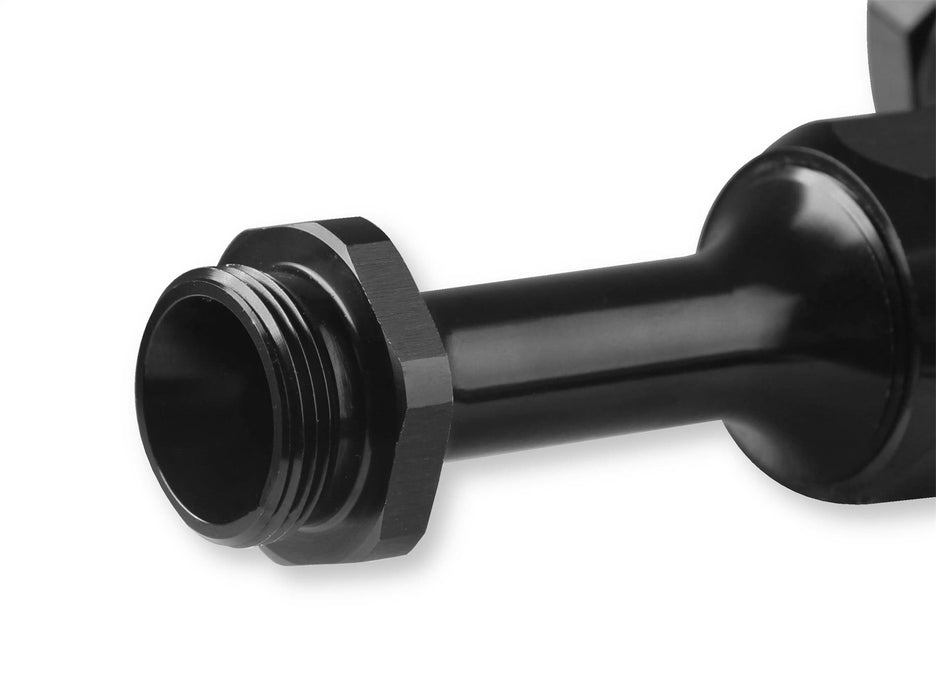 Earl's Performance AT105008ERL Billet Fuel Log; Inlet -8AN; 7/8-20AN; Swivel; Black; - Truck Part Superstore