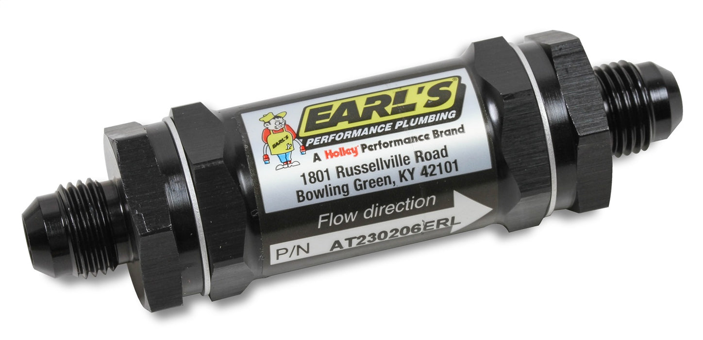 Earl's Performance AT230206ERL Aluminum In-Line Fuel Filter - Truck Part Superstore