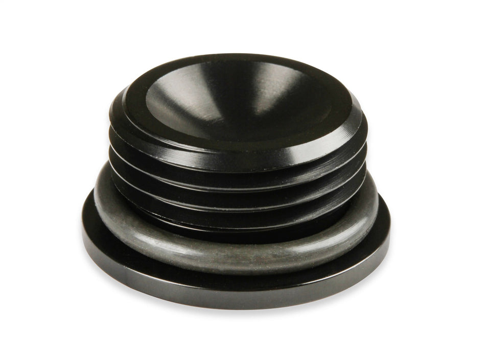 Earl's Performance AT981308ERL Aluminum AN O-Ring Port Plug; Size: -8AN O-Ring Port; 1 pc.; Anodized Black; - Truck Part Superstore