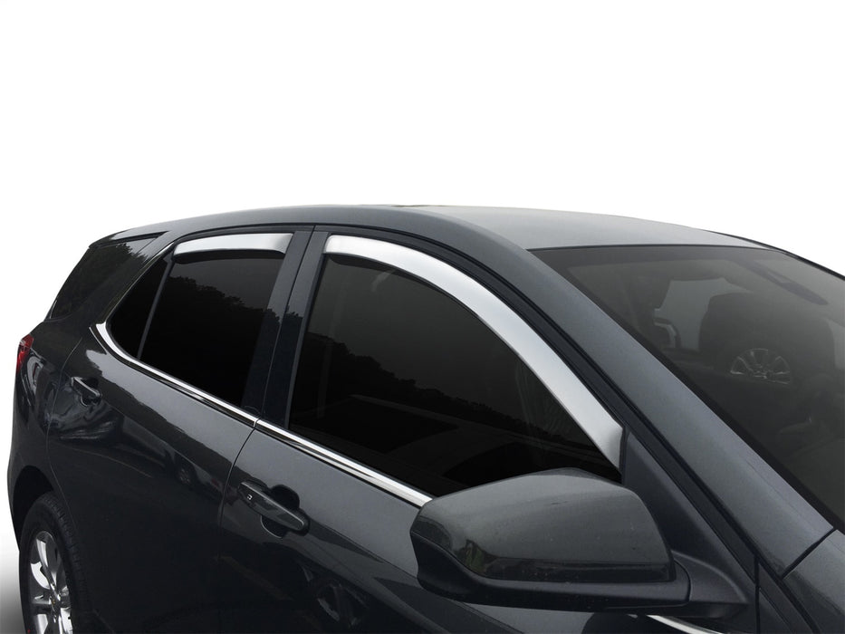Auto Ventshade (AVS) 684634 Chrome Ventvisor™ Deflector 4 pc.; Outside Mount; ABS Thermoplastic; - Truck Part Superstore