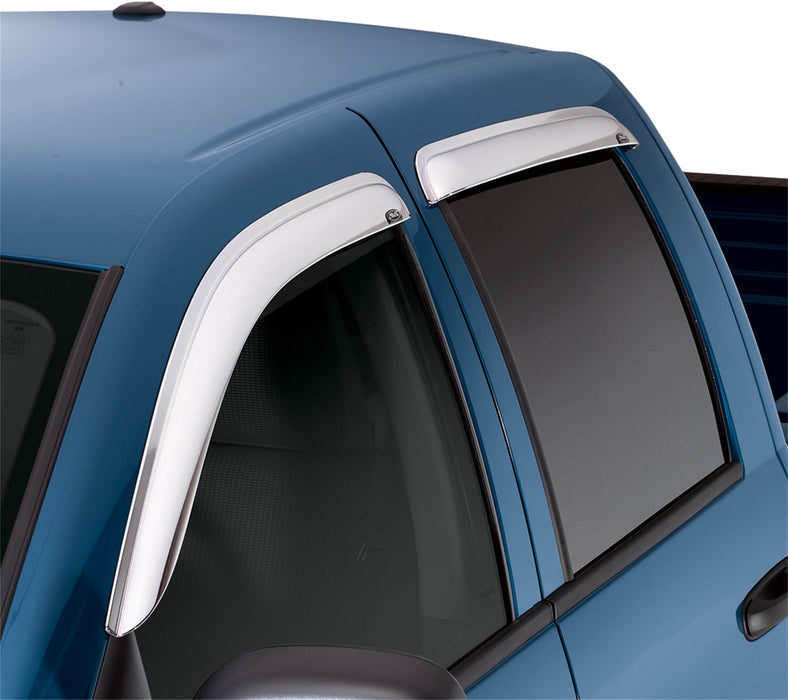 Auto Ventshade (AVS) 684813 Chrome Ventvisor™ Deflector 4 pc.; Outside Mount; ABS Thermoplastic; - Truck Part Superstore