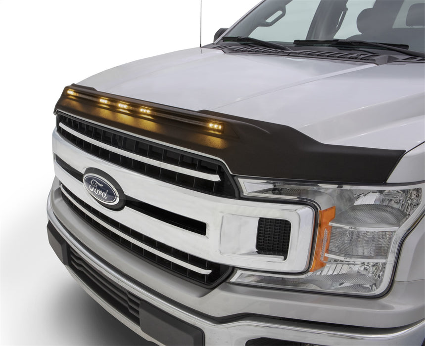 Auto Ventshade (AVS) 753096 Aeroskin LightShield™ Hood Protector; Black; Low Profile; - Truck Part Superstore