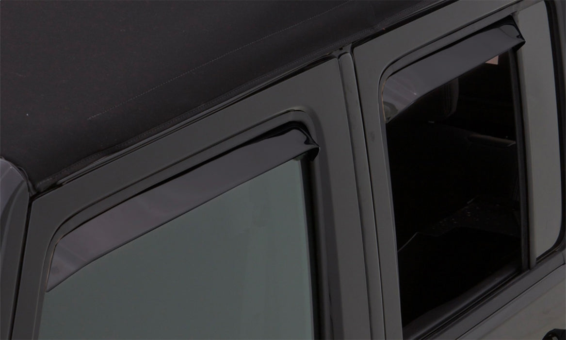 Auto Ventshade (AVS) 34138 Ventshade® Deflector; 4 pc.; Black Stainless Steel; - Truck Part Superstore
