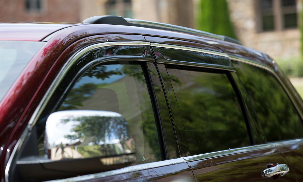 Auto Ventshade (AVS) 794030 Ventvisor® Low Profile Deflector 4 pc.; Smoke w/Chrome Trim; - Truck Part Superstore