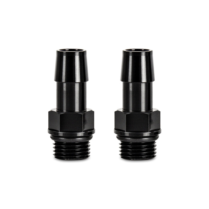 Mishimoto MMFT-M16-12BK Mishimoto M16x1.5 to 1/2-in Hose Barb Aluminum Fittings, Pack of 2 - Truck Part Superstore