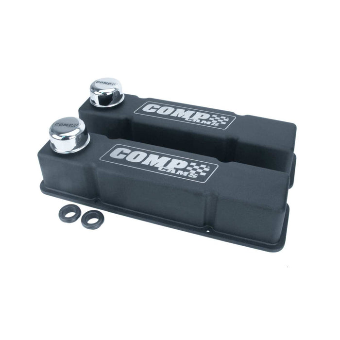 COMP Cams 280 Die Cast Aluminum Valve Cover Set for Chevrolet 265-400 Small Block - Truck Part Superstore