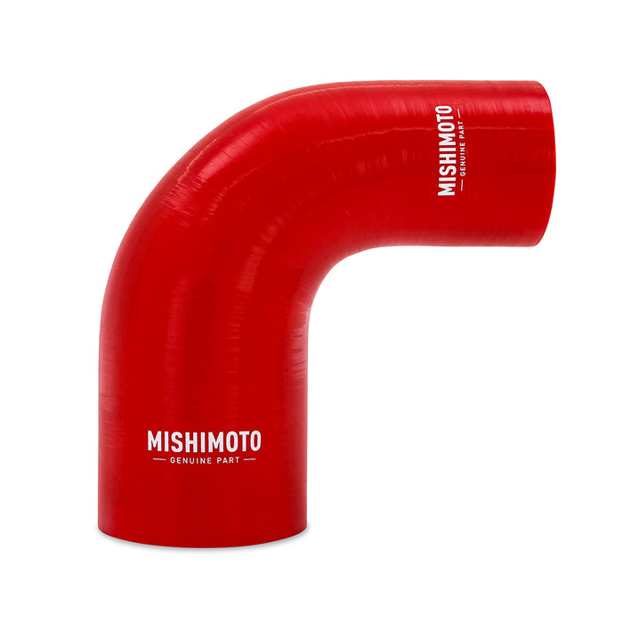 Mishimoto MMCP-R90-25325RD Mishimoto 90-Degree Silicone Transition Coupler, 2.50-in to 3.25-in, Red - Truck Part Superstore