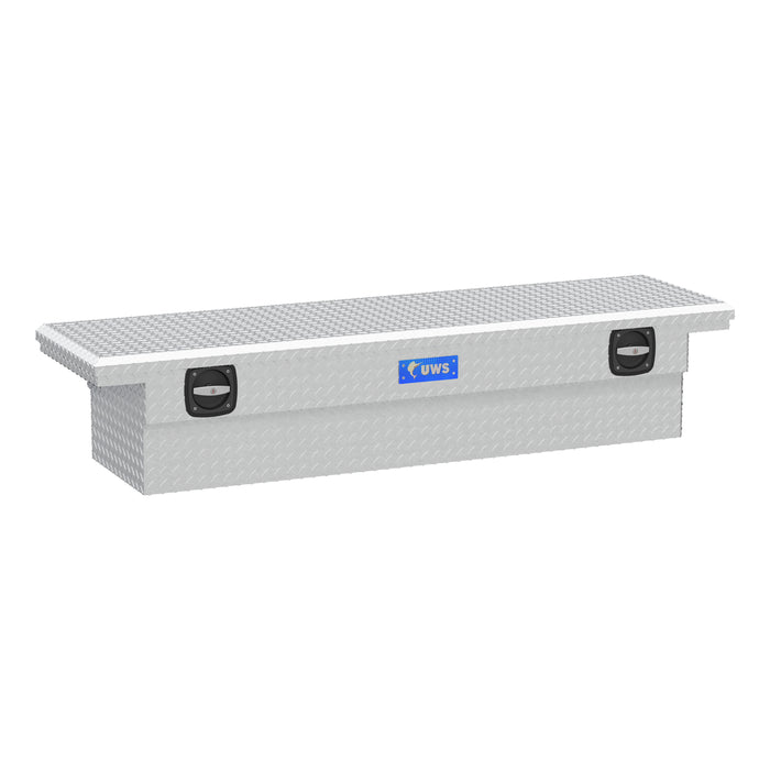 UWS SL-72-LP Bright Aluminum 72in. Secure Lock Truck Tool Box; Low Profile (LTL Shipping Only - Truck Part Superstore