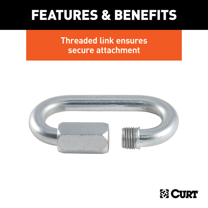 CURT 82610 1/4in. Quick Link (4;400 lbs. Breaking Strength) - Truck Part Superstore