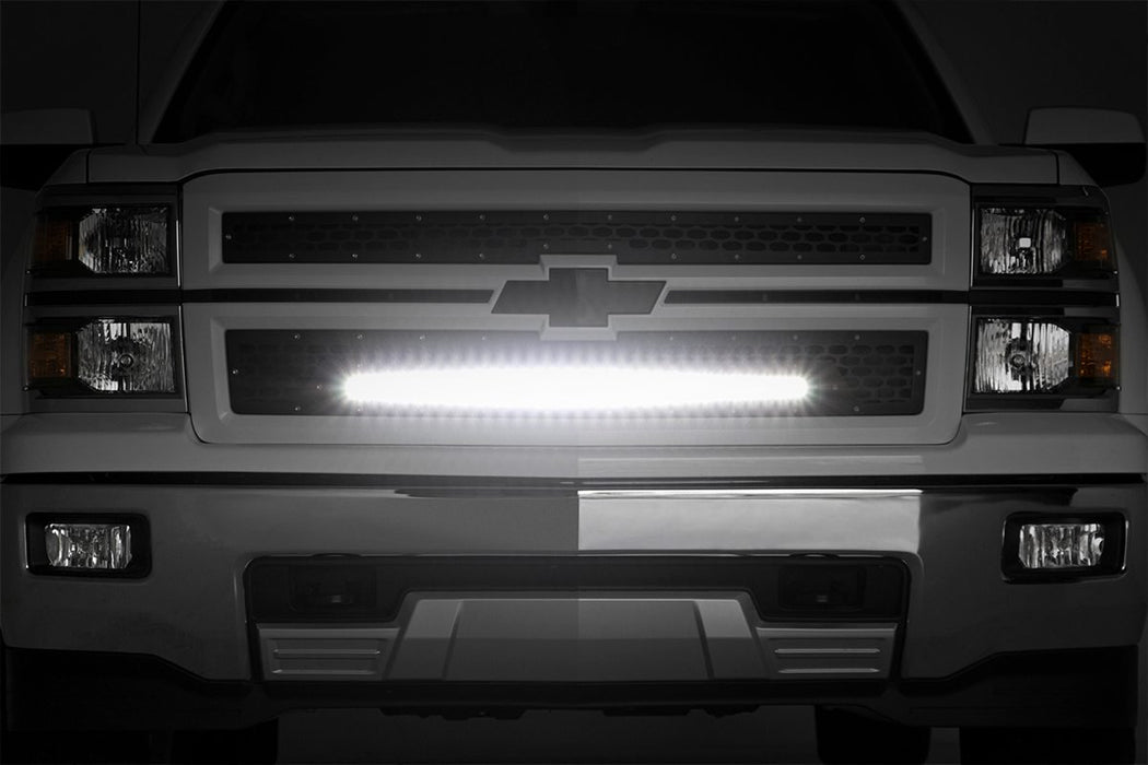 Rough Country 70103 Mesh Grille w/30 Inch Black Series LED 14-15 Silverado 1500 Rough Country - Truck Part Superstore