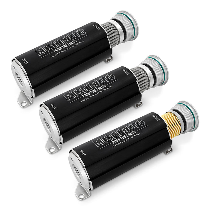 Mishimoto MMFF-ST-C010 Mishimoto High-Performance -10AN Fuel Filter, 10-Micron Cellulose Insert - Truck Part Superstore