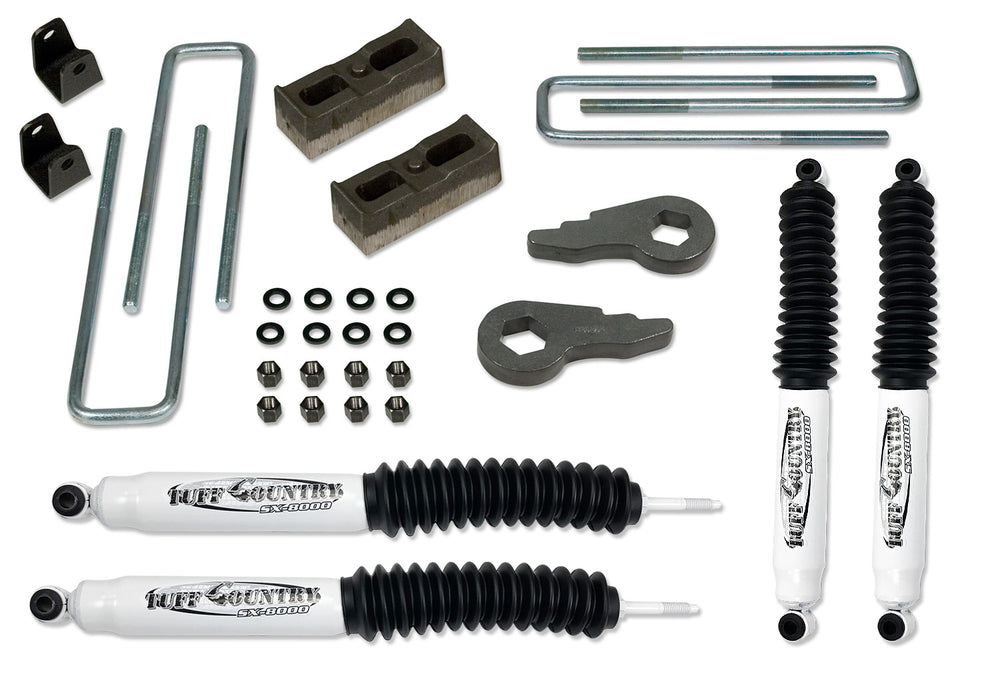 Tuff Country 12964KN 2 Inch Lift Kit 01-10 Silverado/Sierra 2500HD 4x4 & 2WD w/Rear Lift Blocks and SX8000 Shocks Purple Key Tuff Country - Truck Part Superstore