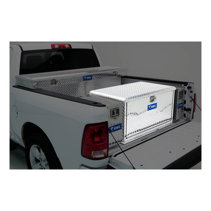 UWS TBC-38-DS Bright Aluminum 38in. Utility Chest Box with Drawers - Truck Part Superstore