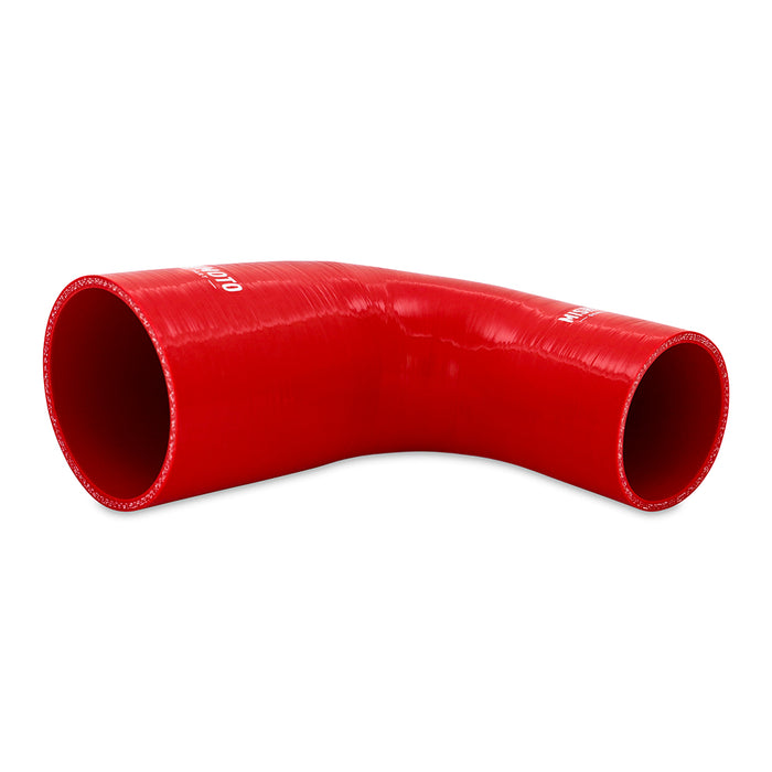 Mishimoto MMCP-R90-2530RD Mishimoto 90-Degree Silicone Transition Coupler, 2.50-in to 3.00-in, Red - Truck Part Superstore
