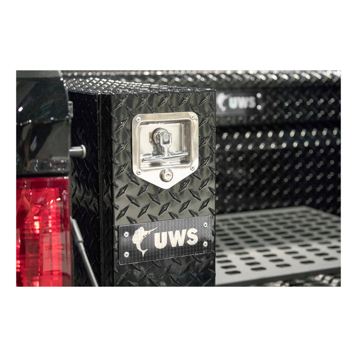 UWS DS-22-BLK Gloss Black Aluminum 22in. Drawer Truck Tool Box (LTL Shipping Only) - Truck Part Superstore