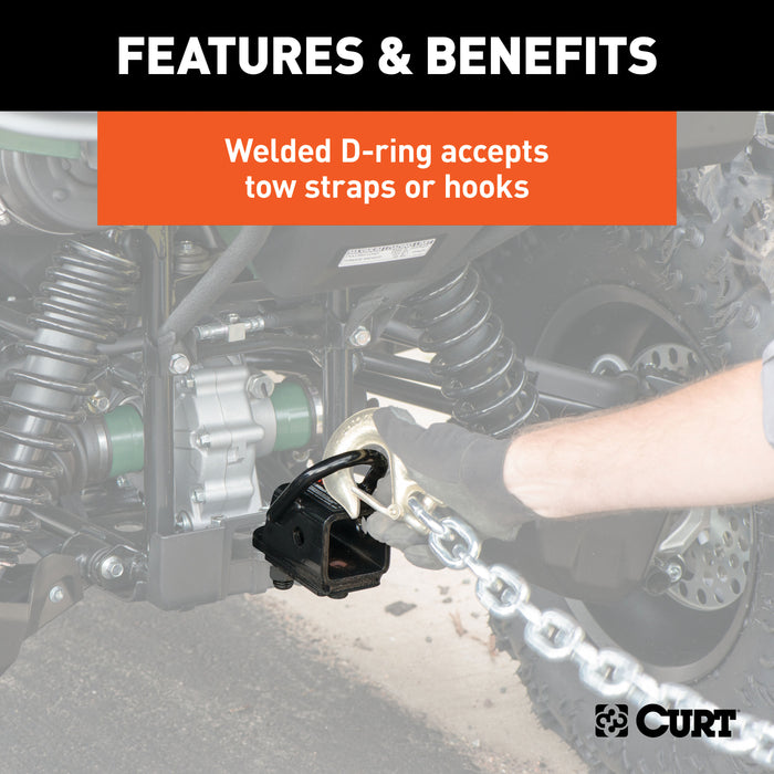 CURT 45006 CURT 45006 Bolt-On 2-Inch ATV; UTV Trailer Hitch Receiver Adapter - Truck Part Superstore