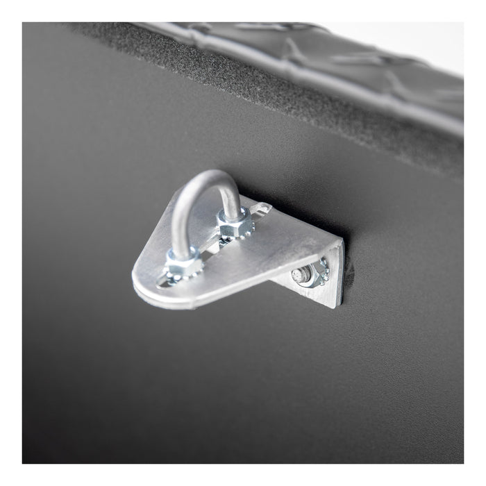 UWS SLD-69-A-LP-MB Matte Black Aluminum 69in. Deep Angled Secure Lock Truck Tool Box with Low Profi - Truck Part Superstore