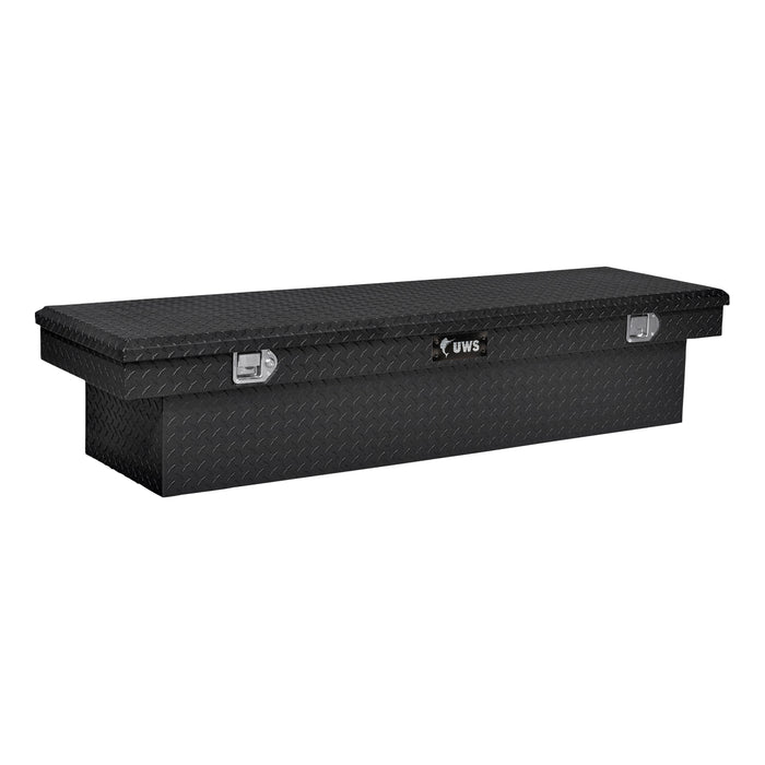 UWS TBS-72-MB Matte Black Aluminum 72in. Crossover Truck Tool Box (LTL Shipping Only) - Truck Part Superstore