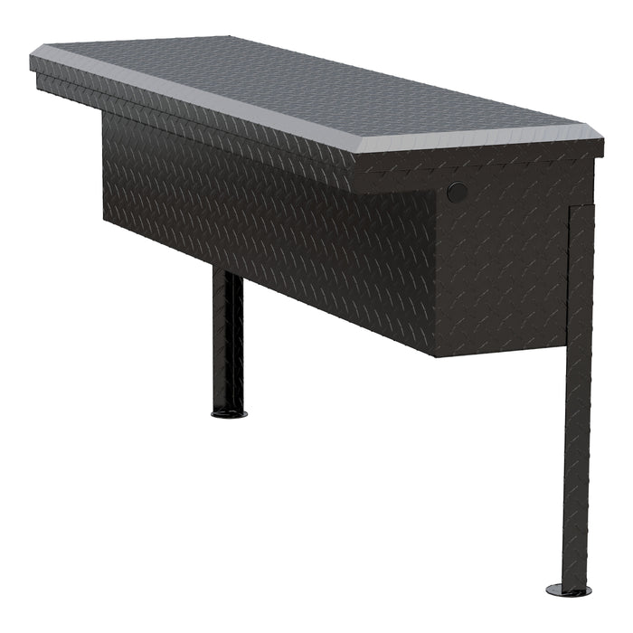 UWS TBSM-48-LP-BLK Gloss Black Aluminum 48in. Truck Side Tool Box; Low Profile (LTL Shipping Only) - Truck Part Superstore