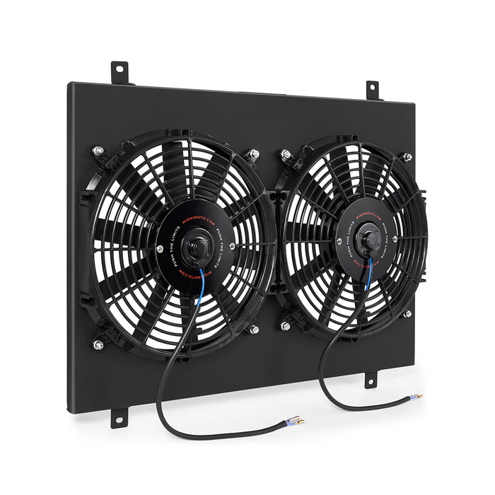 Mishimoto MMFS-MUS-79BK Performance Aluminum Radiator Fan Shroud Kit, fits Ford Mustang 1979-1993, Black - Truck Part Superstore