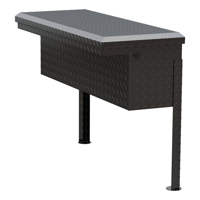 UWS TBSM-36-LP-BLK Gloss Black Aluminum 36in. Truck Side Tool Box; Low Profile (LTL Shipping Only) - Truck Part Superstore