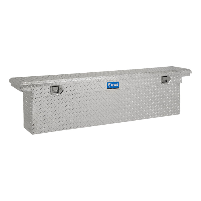 UWS TBSD-69-SL-LP Bright Aluminum 69in. Deep Slim Truck Tool Box; Low Profile (LTL Shipping Only) - Truck Part Superstore