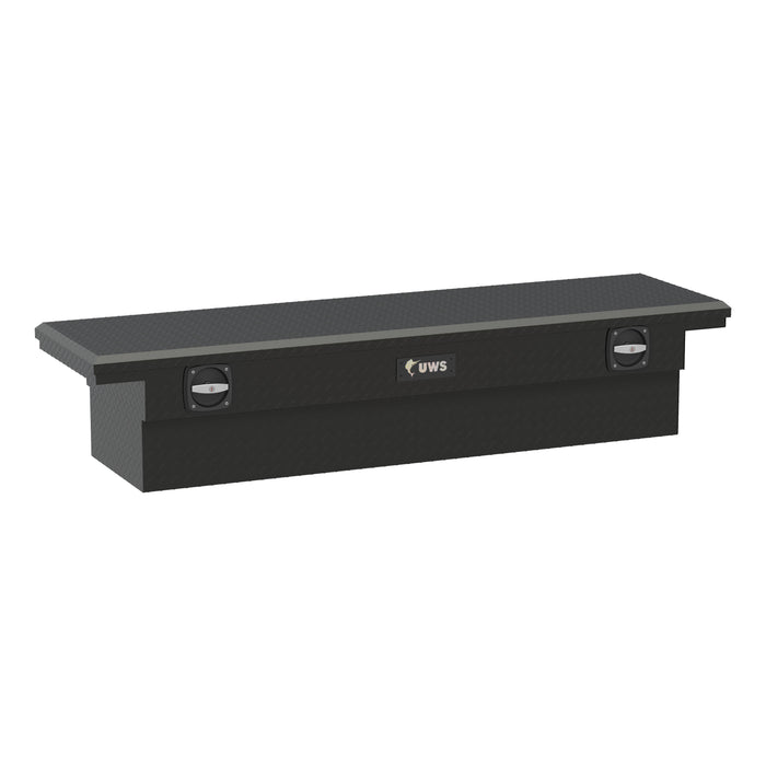 UWS SL-72-LP-MB Matte Black 72in. Secure Lock Truck Tool Box; Low Profile (LTL Shipping Only) - Truck Part Superstore