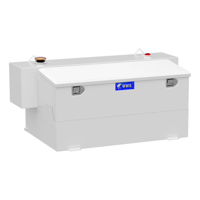 UWS ST-100HH-CB-W White Hammerhead-Style 100-Gallon Steel-Aluminum Combo Transfer Tank - Truck Part Superstore