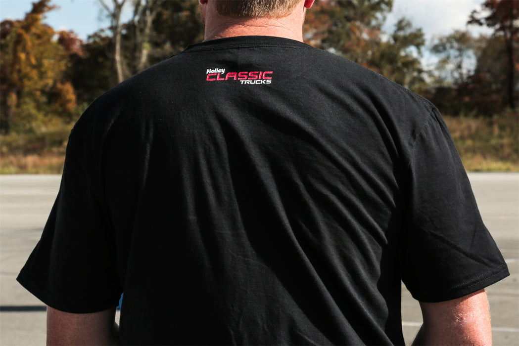 Holley 10283-LGHOL Holley Classic Truck Tee; Black; Short Sleeve; Logo; Large; - Truck Part Superstore