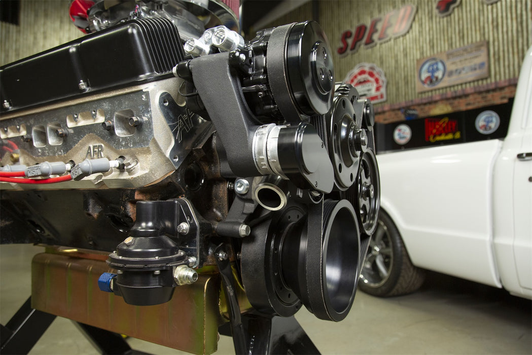 Holley 20-240BK Mid-Mount Complete Accessory Drive System - Truck Part Superstore